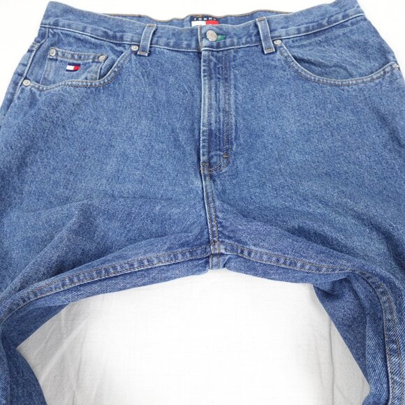 Vintage 90s Tommy Hilfiger Baggy Freedom Jeans Men's 37x30 Made in Canada - Picture 7 of 12